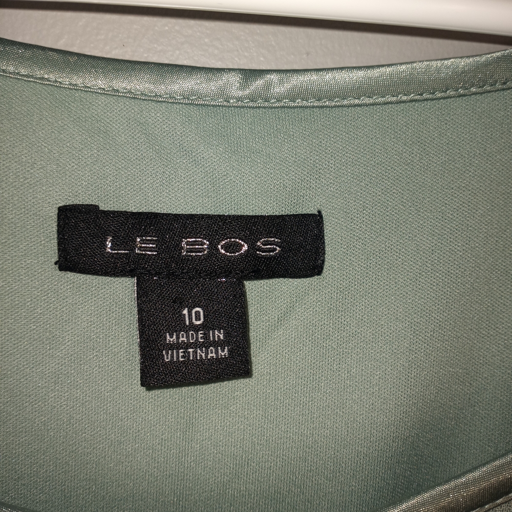 LE BOS Elegant Women's Light Green Dress Suit Size 10 - Picture 15 of 16